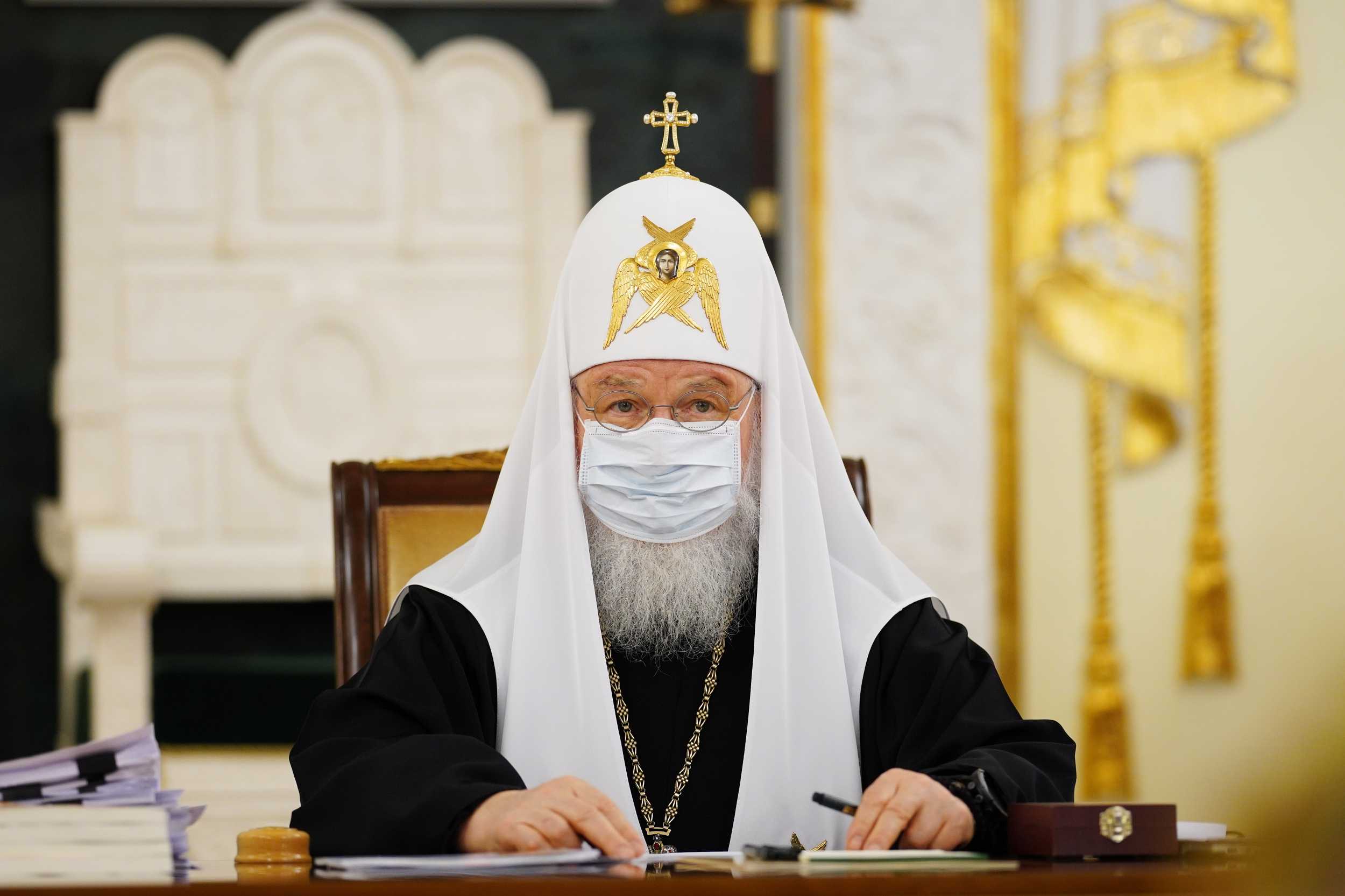Святейший Патриарх Московский и всея Руси Кирилл на заседании Священного Синода Русской Православной Церкви