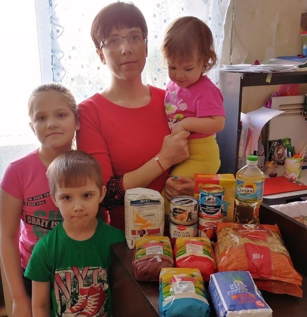 Семьи, получившие продуктовую помощь в Вологодской епархии