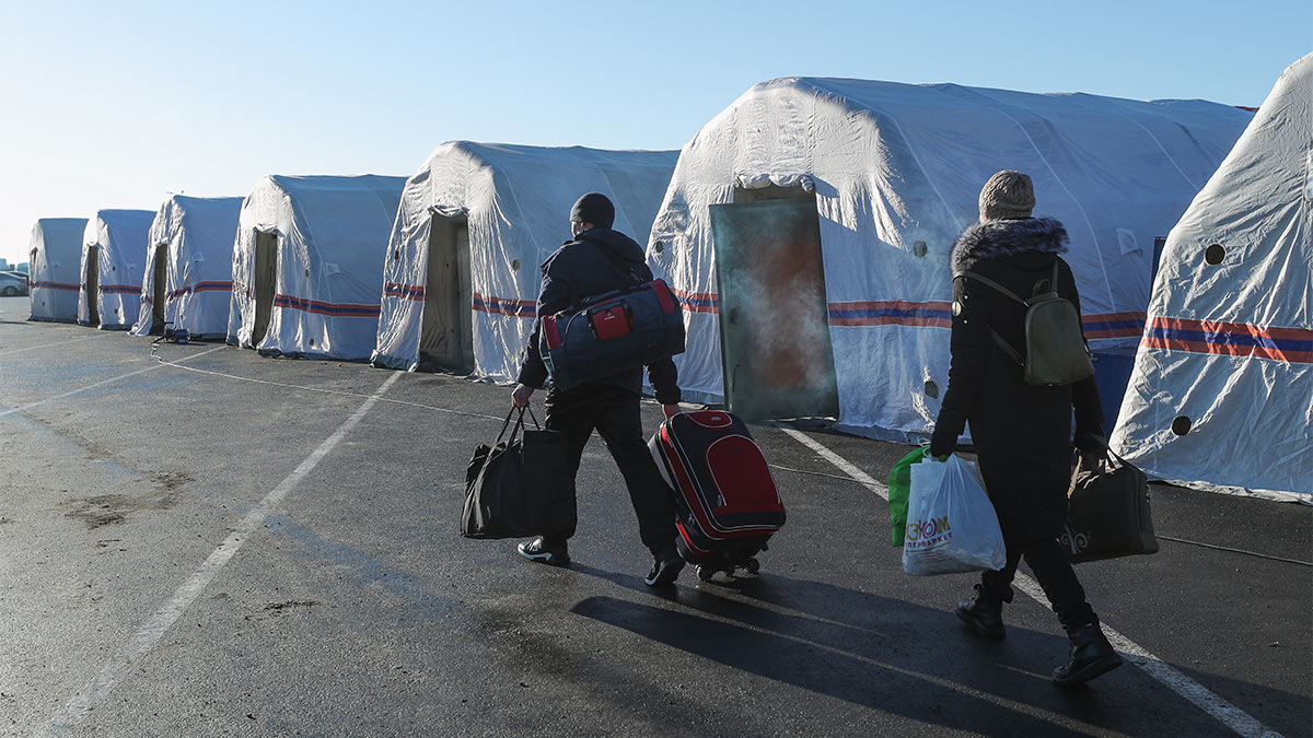 Пункты временного размещения в Ростовской области для беженцев из Донбасса. Фото: ©Эрик Романенко/ТАСС
