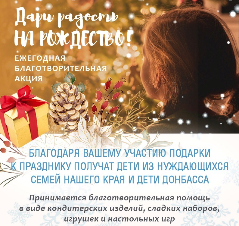 В Ростовской епархии запустили благотворительную акцию «Дари радость на Рождество!»