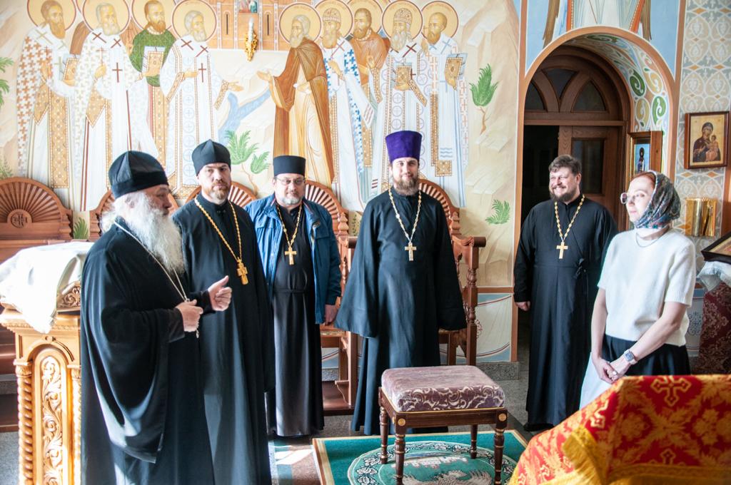 Во время встречи с митрополитом Барнаульским и Алтайским Сергием